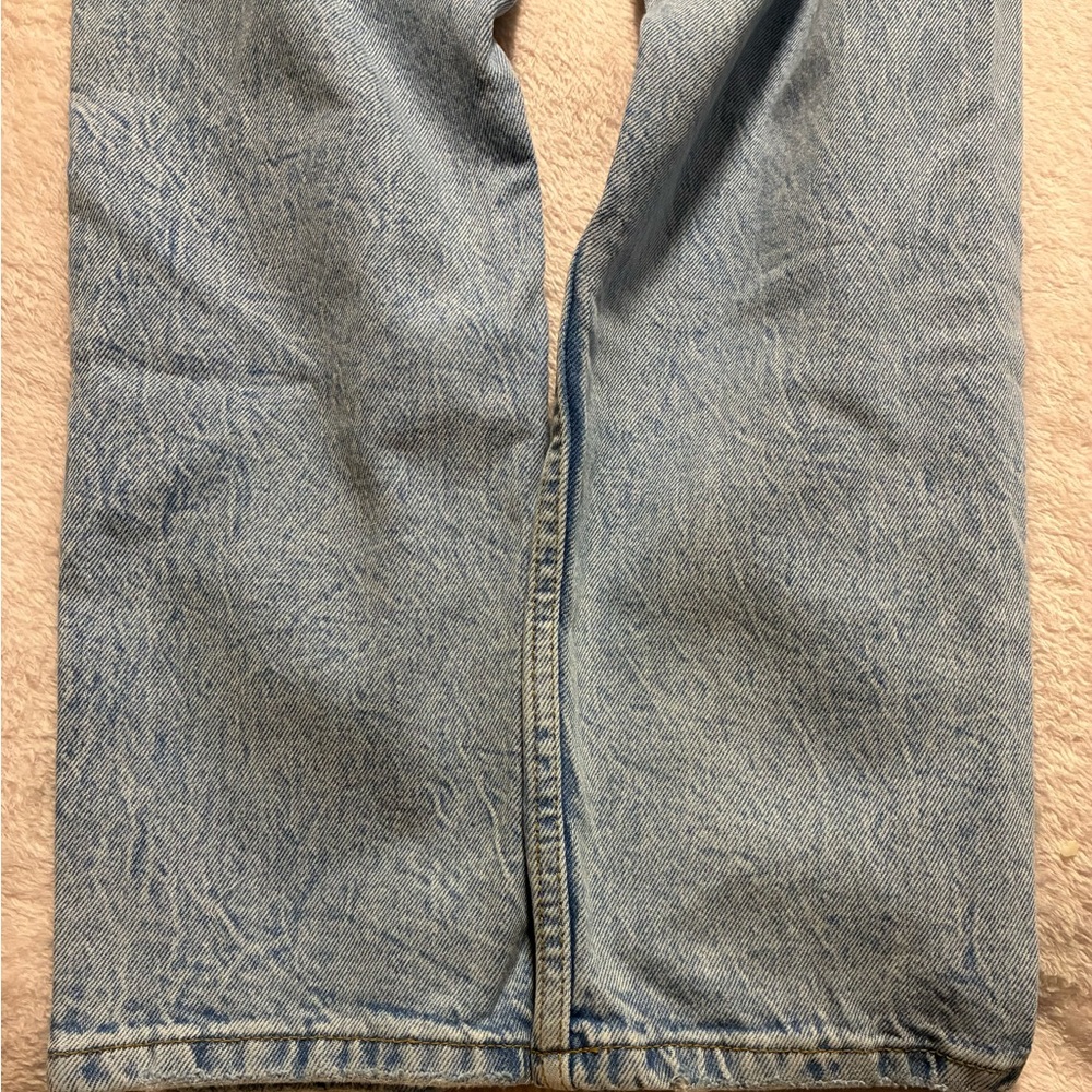 Zara Acid Wash Distressed Straight Leg Jeans – Size 6 - Picture 6 of 6